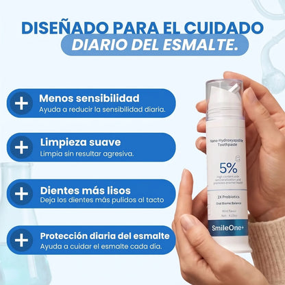 Dentífrico con hidroxiapatita para dientes sensibles