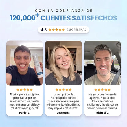 Dentífrico con hidroxiapatita para dientes sensibles